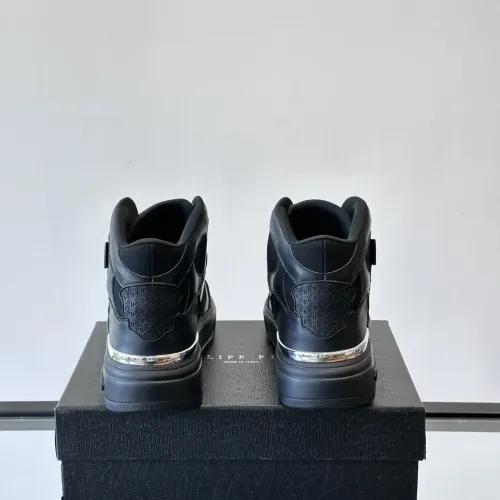 Cheap Philipp Plein PP High Tops Shoes For Men #1400022 Replica Wholesale [$150.00 USD] [ITEM#1400022] on Replica Philipp Plein PP High Tops Shoes