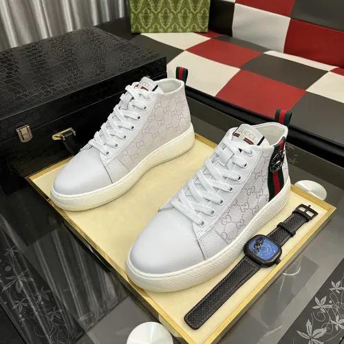 Cheap Gucci High Tops Shoes For Men #1400085 Replica Wholesale [$85.00 USD] [ITEM#1400085] on Replica Gucci High Tops Shoes
