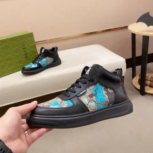 Cheap Gucci High Tops Shoes For Men #1400094 Replica Wholesale [$82.00 USD] [ITEM#1400094] on Replica Gucci High Tops Shoes
