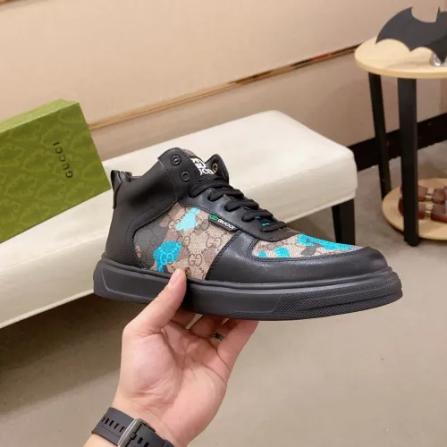 Cheap Gucci High Tops Shoes For Men #1400094 Replica Wholesale [$82.00 USD] [ITEM#1400094] on Replica Gucci High Tops Shoes