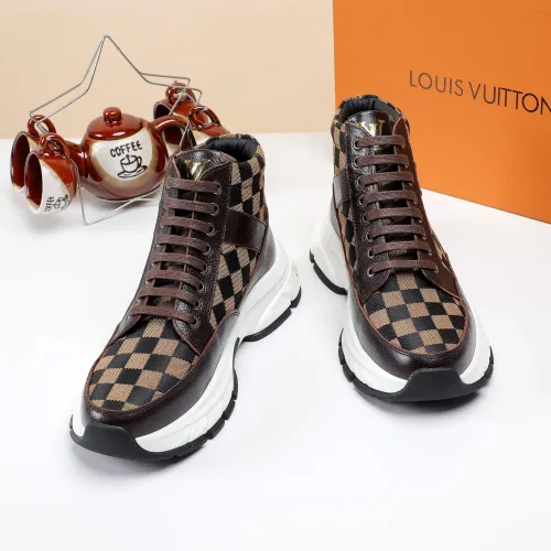 Cheap Louis Vuitton High Tops Shoes For Men #1400176 Replica Wholesale [$82.00 USD] [ITEM#1400176] on Replica Louis Vuitton High Tops Shoes