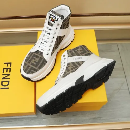 Cheap Fendi High Tops Casual Shoes For Men #1400177 Replica Wholesale [$98.00 USD] [ITEM#1400177] on Replica Fendi High Tops Casual Shoes