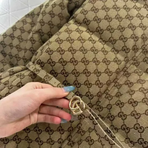 Cheap Gucci Down Feather Coat Long Sleeved For Women #1400408 Replica Wholesale [$128.00 USD] [ITEM#1400408] on Replica Gucci Down Feather Coat