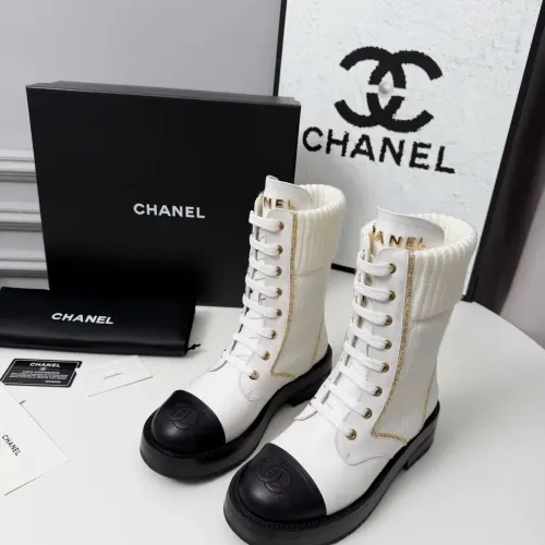 Cheap Chanel Boots For Women #1400602 Replica Wholesale [$122.00 USD] [ITEM#1400602] on Replica Chanel Boots
