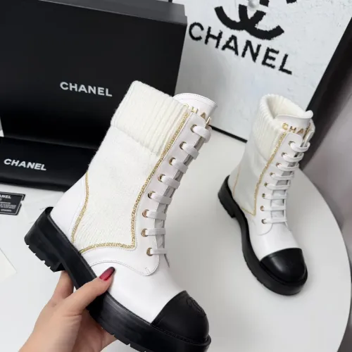 Cheap Chanel Boots For Women #1400602 Replica Wholesale [$122.00 USD] [ITEM#1400602] on Replica Chanel Boots