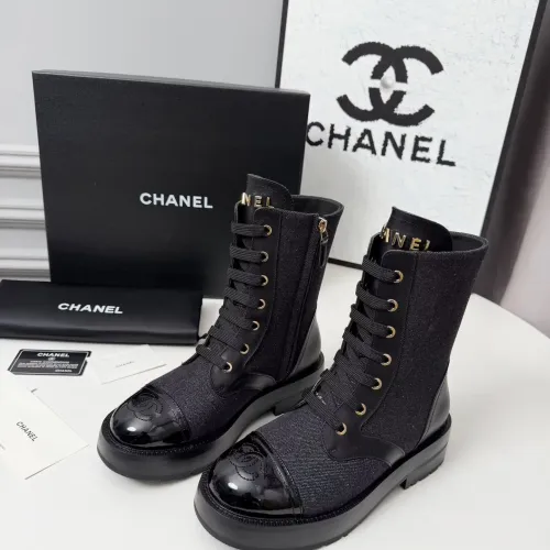 Cheap Chanel Boots For Women #1400605 Replica Wholesale [$122.00 USD] [ITEM#1400605] on Replica Chanel Boots