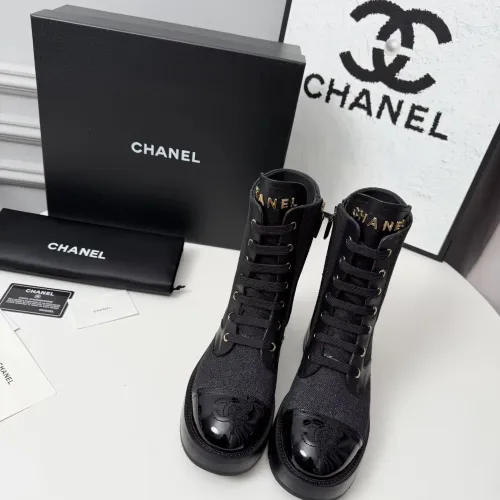Cheap Chanel Boots For Women #1400605 Replica Wholesale [$122.00 USD] [ITEM#1400605] on Replica Chanel Boots