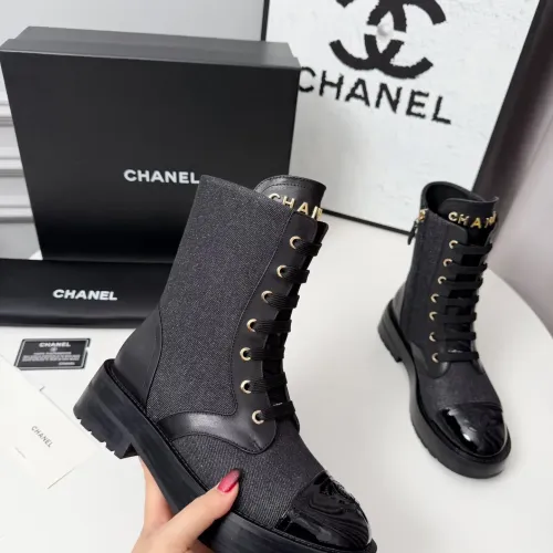 Cheap Chanel Boots For Women #1400605 Replica Wholesale [$122.00 USD] [ITEM#1400605] on Replica Chanel Boots