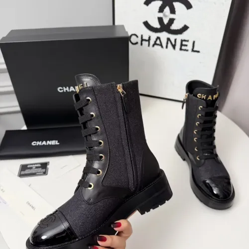 Cheap Chanel Boots For Women #1400605 Replica Wholesale [$122.00 USD] [ITEM#1400605] on Replica Chanel Boots