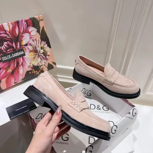 Cheap Dolce &amp; Gabbana D&amp;G Leather Shoes For Women #1400756 Replica Wholesale [$122.00 USD] [ITEM#1400756] on Replica Dolce &amp; Gabbana D&amp;G Leather Shoes
