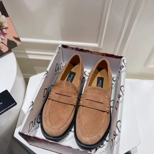 Cheap Dolce &amp; Gabbana D&amp;G Leather Shoes For Women #1400757 Replica Wholesale [$122.00 USD] [ITEM#1400757] on Replica Dolce &amp; Gabbana D&amp;G Leather Shoes