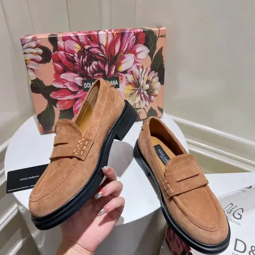 Cheap Dolce &amp; Gabbana D&amp;G Leather Shoes For Women #1400757 Replica Wholesale [$122.00 USD] [ITEM#1400757] on Replica Dolce &amp; Gabbana D&amp;G Leather Shoes
