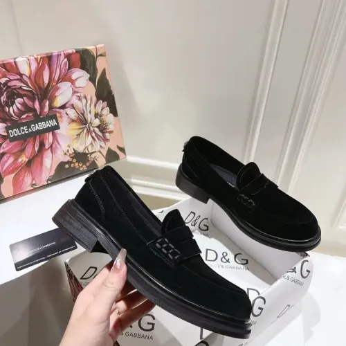 Cheap Dolce &amp; Gabbana D&amp;G Leather Shoes For Women #1400758 Replica Wholesale [$122.00 USD] [ITEM#1400758] on Replica Dolce &amp; Gabbana D&amp;G Leather Shoes