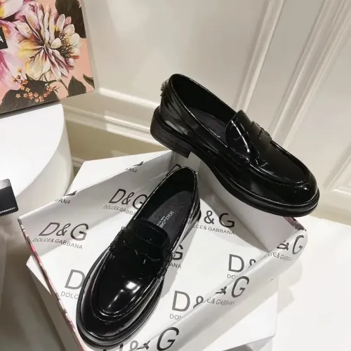 Cheap Dolce &amp; Gabbana D&amp;G Leather Shoes For Women #1400759 Replica Wholesale [$122.00 USD] [ITEM#1400759] on Replica Dolce &amp; Gabbana D&amp;G Leather Shoes