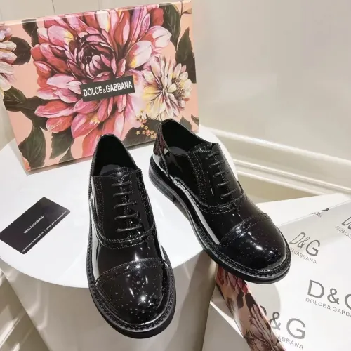 Cheap Dolce &amp; Gabbana D&amp;G Leather Shoes For Women #1400760 Replica Wholesale [$122.00 USD] [ITEM#1400760] on Replica Dolce &amp; Gabbana D&amp;G Leather Shoes