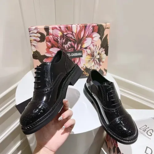 Cheap Dolce &amp; Gabbana D&amp;G Leather Shoes For Women #1400760 Replica Wholesale [$122.00 USD] [ITEM#1400760] on Replica Dolce &amp; Gabbana D&amp;G Leather Shoes