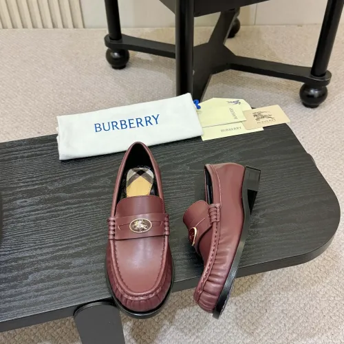 Cheap Burberry Leather Shoes For Women #1400776 Replica Wholesale [$112.00 USD] [ITEM#1400776] on Replica Burberry Leather Shoes