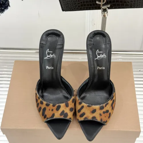 Cheap Christian Louboutin CL Slippers For Women #1400778 Replica Wholesale [$105.00 USD] [ITEM#1400778] on Replica Christian Louboutin CL Slippers