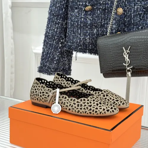 Cheap Hermes Flat Shoes For Women #1400936 Replica Wholesale [$112.00 USD] [ITEM#1400936] on Replica Hermes Flat Shoes