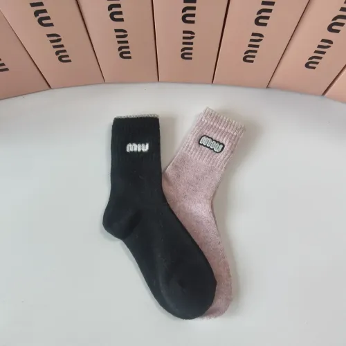 Cheap MIU MIU Socks #1401187 Replica Wholesale [$29.00 USD] [ITEM#1401187] on Replica MIU MIU Socks