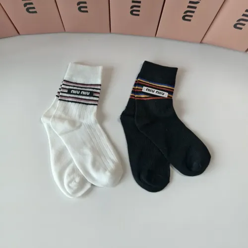 Cheap MIU MIU Socks #1401188 Replica Wholesale [$29.00 USD] [ITEM#1401188] on Replica MIU MIU Socks