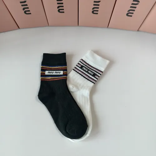 Cheap MIU MIU Socks #1401188 Replica Wholesale [$29.00 USD] [ITEM#1401188] on Replica MIU MIU Socks