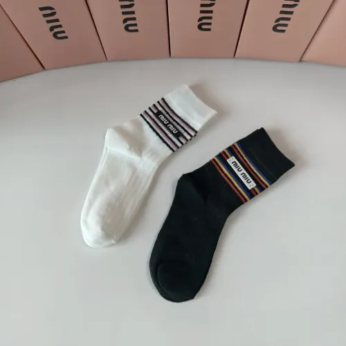 Cheap MIU MIU Socks #1401188 Replica Wholesale [$29.00 USD] [ITEM#1401188] on Replica MIU MIU Socks