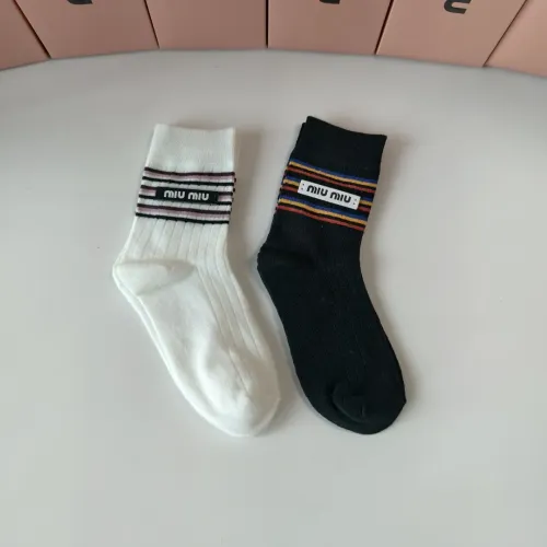 Cheap MIU MIU Socks #1401188 Replica Wholesale [$29.00 USD] [ITEM#1401188] on Replica MIU MIU Socks