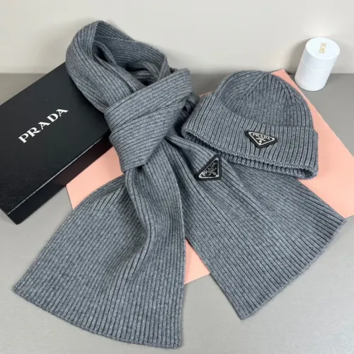 Cheap Prada Hat and Scarf Set #1401876 Replica Wholesale [$45.00 USD] [ITEM#1401876] on Replica Prada Hat and Scarf and Glove Set