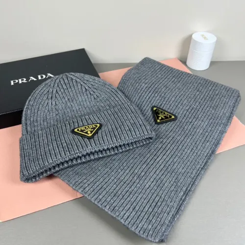 Cheap Prada Hat and Scarf Set #1401877 Replica Wholesale [$45.00 USD] [ITEM#1401877] on Replica Prada Hat and Scarf and Glove Set