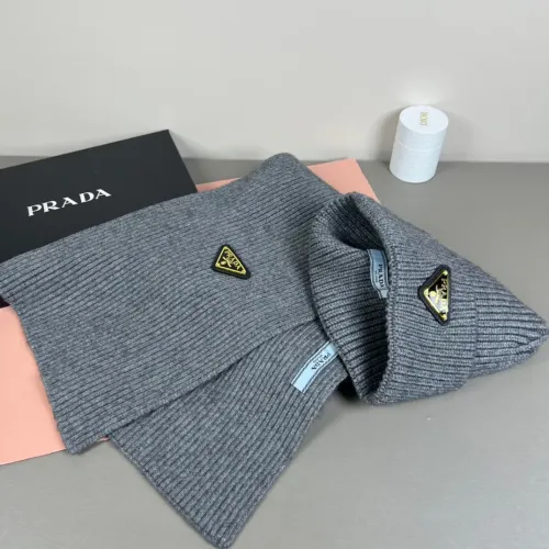 Cheap Prada Hat and Scarf Set #1401877 Replica Wholesale [$45.00 USD] [ITEM#1401877] on Replica Prada Hat and Scarf and Glove Set