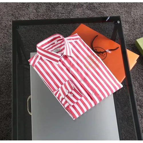 Cheap Hermes Shirts Long Sleeved For Men #1402041 Replica Wholesale [$40.00 USD] [ITEM#1402041] on Replica Hermes Shirts