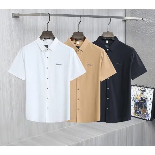 Cheap Salvatore Ferragamo Shirts Short Sleeved For Men #1402769 Replica Wholesale [$52.00 USD] [ITEM#1402769] on Replica Salvatore Ferragamo Shirts