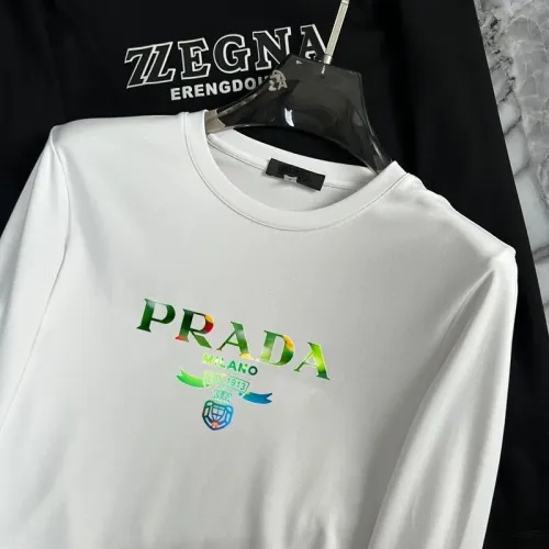 Cheap Prada T-Shirts Long Sleeved For Unisex #1403469 Replica Wholesale [$34.00 USD] [ITEM#1403469] on Replica Prada T-Shirts