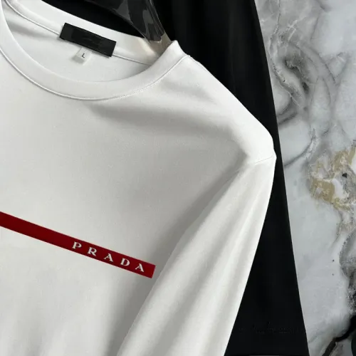 Cheap Prada T-Shirts Long Sleeved For Unisex #1403501 Replica Wholesale [$34.00 USD] [ITEM#1403501] on Replica Prada T-Shirts