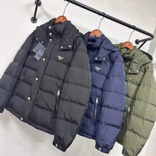 Cheap Prada Down Feather Coat Long Sleeved For Men #1404796 Replica Wholesale [$195.00 USD] [ITEM#1404796] on Replica Prada Down Feather Coat