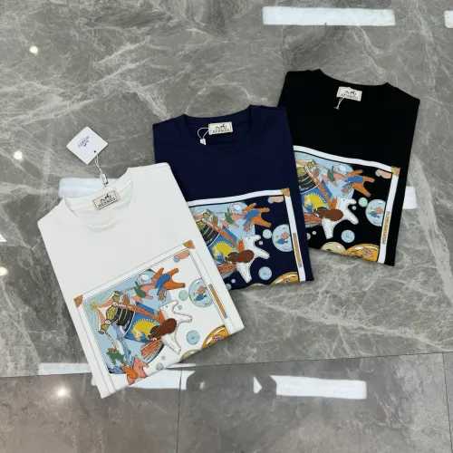 Cheap Hermes T-Shirts Short Sleeved For Men #1405315 Replica Wholesale [$80.00 USD] [ITEM#1405315] on Replica Hermes T-Shirts