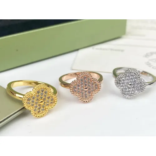Cheap Van Cleef &amp; Arpels Rings In Rose Gold For Women #1406728 Replica Wholesale [$23.00 USD] [ITEM#1406728] on Replica Van Cleef &amp; Arpels Rings