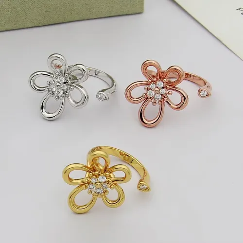 Cheap Van Cleef &amp; Arpels Rings In Rose Gold For Women #1406828 Replica Wholesale [$27.00 USD] [ITEM#1406828] on Replica Van Cleef &amp; Arpels Rings