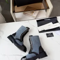 Cheap Chanel Boots For Women #1393051 Replica Wholesale [$122.00 USD] [ITEM#1393051] on Replica Chanel Boots