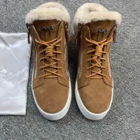 Cheap Giuseppe Zanotti High Tops Shoes For Men #1393128 Replica Wholesale [$100.00 USD] [ITEM#1393128] on Replica Giuseppe Zanotti High Tops Shoes