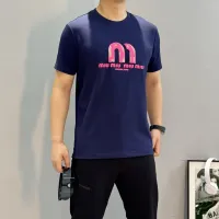 Cheap MIU MIU T-Shirts Short Sleeved For Men #1393608 Replica Wholesale [$80.00 USD] [ITEM#1393608] on Replica MIU MIU T-Shirts