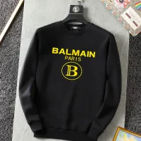 Cheap Balmain Hoodies Long Sleeved For Men #1395104 Replica Wholesale [$40.00 USD] [ITEM#1395104] on Replica Balmain Hoodies