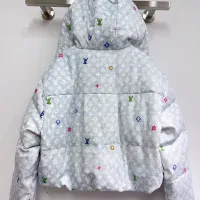 Cheap Louis Vuitton LV Down Feather Coat Long Sleeved For Women #1395969 Replica Wholesale [$135.00 USD] [ITEM#1395969] on Replica Louis Vuitton LV Down Feather Coat