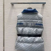 Cheap Christian Dior Down Feather Coat Sleeveless For Women #1395970 Replica Wholesale [$108.00 USD] [ITEM#1395970] on Replica Christian Dior Down Feather Coat