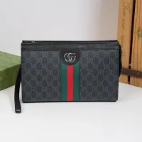 Cheap Gucci AAA Man Pouches #1398053 Replica Wholesale [$96.00 USD] [ITEM#1398053] on Replica Gucci AAA Man Wallets