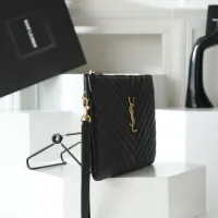 Cheap Yves Saint Laurent AAA Quality Pouches #1398531 Replica Wholesale [$68.00 USD] [ITEM#1398531] on Replica Yves Saint Laurent AAA Wallets