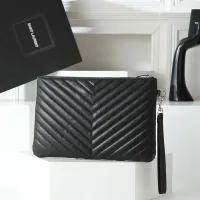Cheap Yves Saint Laurent AAA Quality Pouches #1398533 Replica Wholesale [$68.00 USD] [ITEM#1398533] on Replica Yves Saint Laurent AAA Wallets