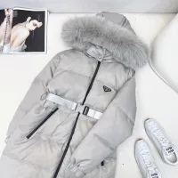 Cheap Prada Down Feather Coat Long Sleeved For Women #1398838 Replica Wholesale [$247.93 USD] [ITEM#1398838] on Replica Prada Down Feather Coat