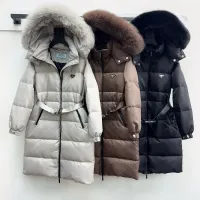 Cheap Prada Down Feather Coat Long Sleeved For Women #1398840 Replica Wholesale [$247.93 USD] [ITEM#1398840] on Replica Prada Down Feather Coat